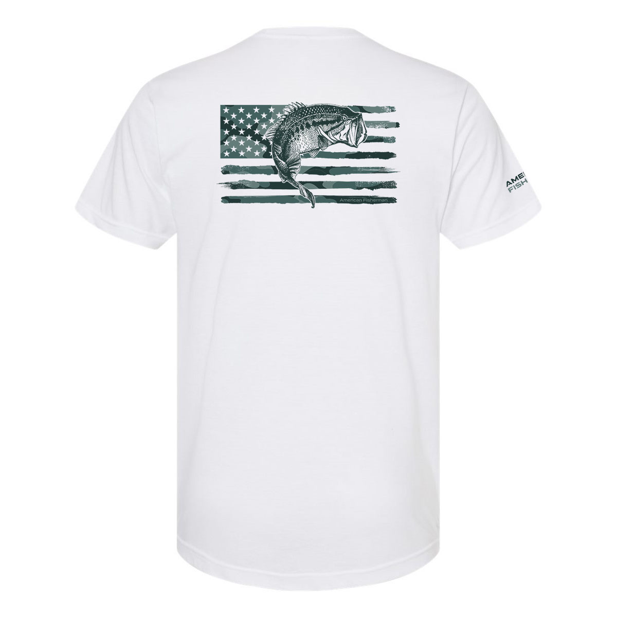 Men's Camo Bass Active Fishing T-Shirt
