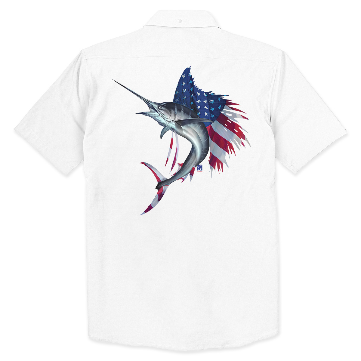 American Fisherman Men's USA Sailfish Performance Fishing Shirt