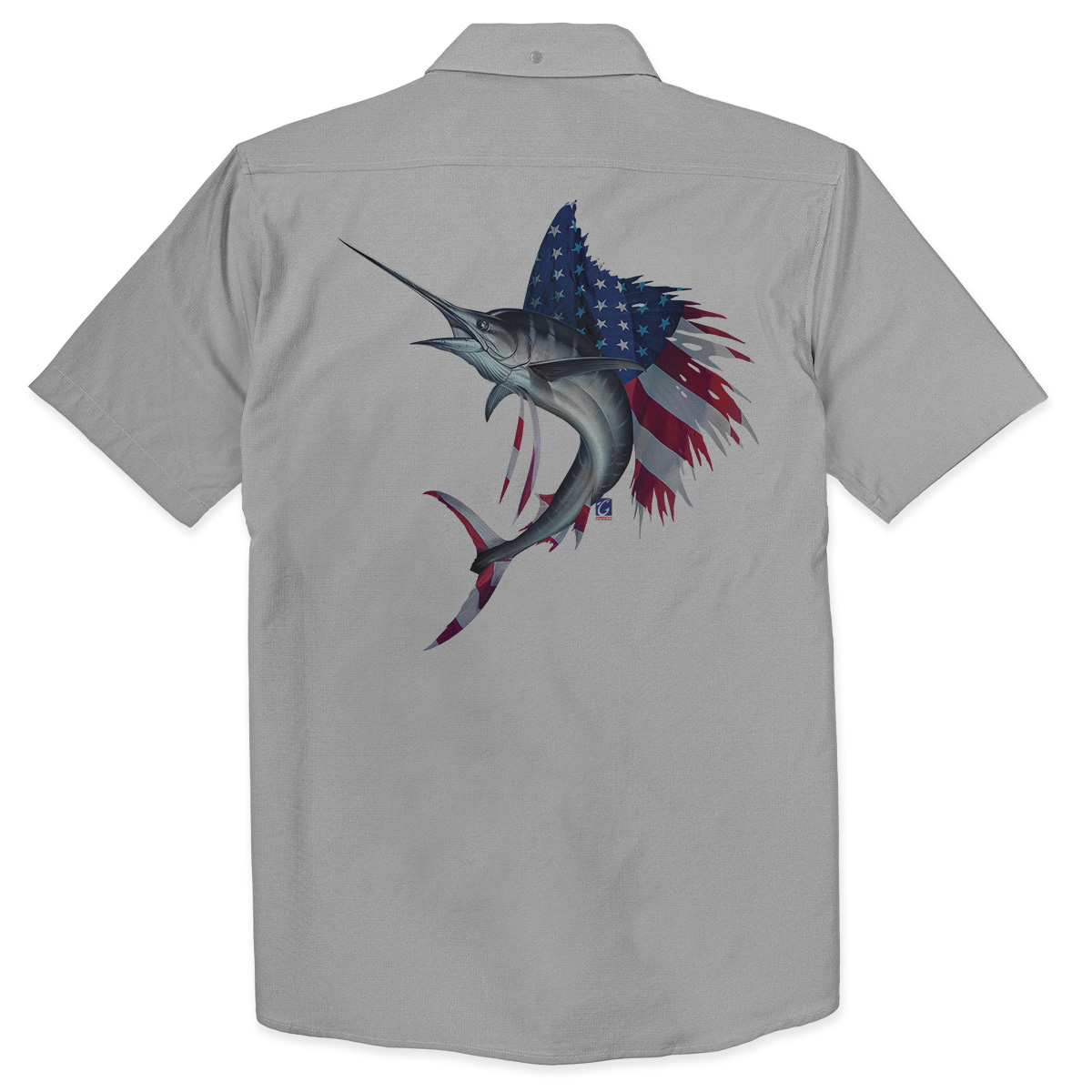 American Fisherman Men's USA Sailfish Performance Fishing Shirt