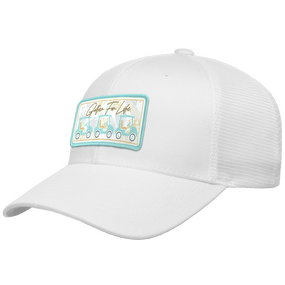 Golf Carts Woven Emblem Flexfit® Mesh Snapback Cap