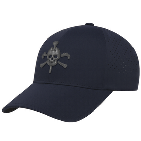 Mr Tee Shield Puff Embroidered FLEXFIT® NAVY SNAPBACK PERFORATED CAP