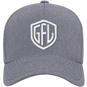 GFL Shield Puff Embroidered Grey 5 Panel Snapback Perforated Cap