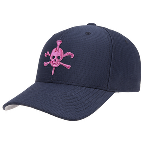 Mr Tee Puff Embroidered Flexfit® Navy Cool & Dry Pin-Dot Cap