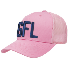 GFL Puff Embroidered Pink Mesh Snapback Cap