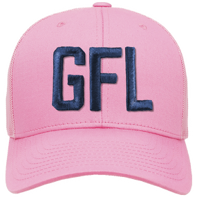 GFL Puff Embroidered Pink Mesh Snapback Cap