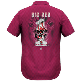 Men's Mesh Wisconsin Big Red Lightweight Shirt