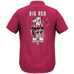 Men's Pinstripe Wisconsin Big Red Lightweight Shirt