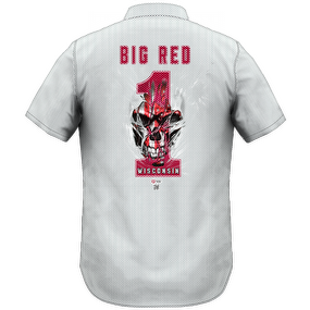 Men's Mesh Wisconsin Big Red Lightweight Shirt