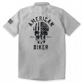 Men's Biker Sam Contrast Stitch Shop Shirt