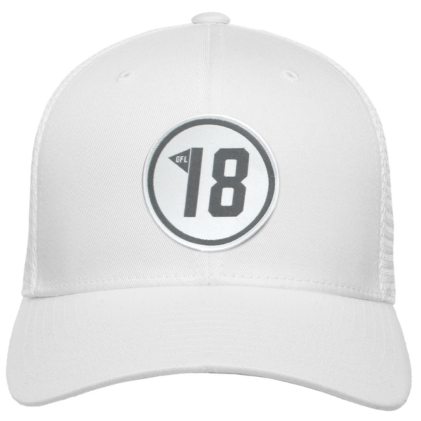 #18 Woven Emblem Flexfit® Mesh Snapback Cap