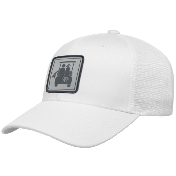 GFL Golf Cart Wave Woven Emblem Flexfit® Mesh Snapback Cap