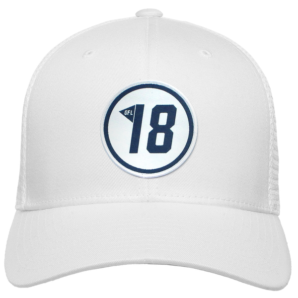 #18 Woven Emblem Flexfit® Mesh Snapback Cap