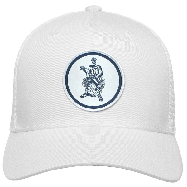 Golfer Sam Woven Emblem Flexfit® Mesh Snapback Cap