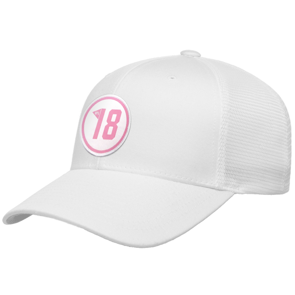 #18 Woven Emblem Flexfit® Mesh Snapback Cap