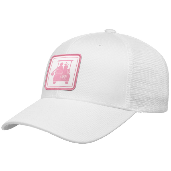 GFL Golf Cart Wave Woven Emblem Flexfit® Mesh Snapback Cap