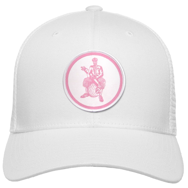 Golfer Sam Woven Emblem Flexfit® Mesh Snapback Cap