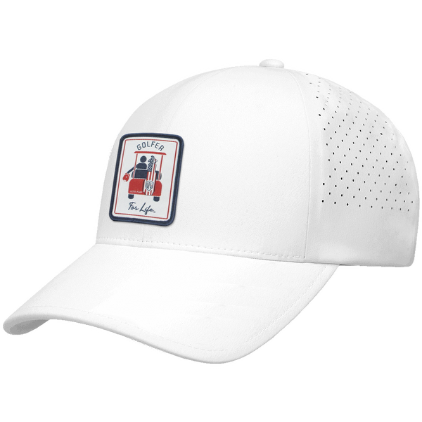 Golf Carts Woven Emblem Flexfit® Snapback Perforated Cap