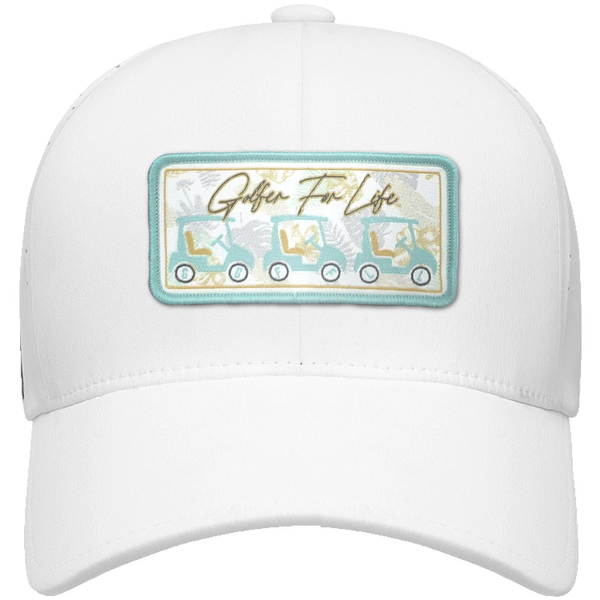 Golf Carts Woven Emblem Flexfit® Snapback Perforated Cap