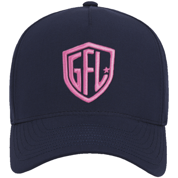 GFL Shield Puff Embroidered Navy 5 Panel Snapback Perforated Cap