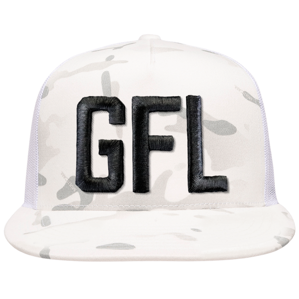 GFL Puff Embroidered Flat Brim Rope Snapback Cap