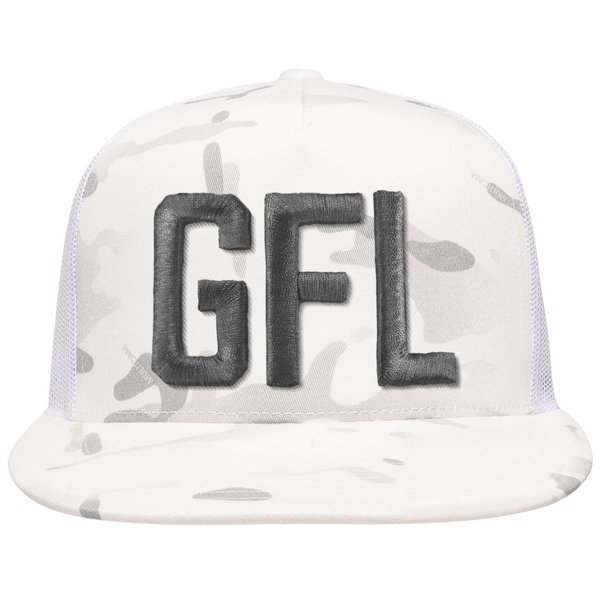 GFL Puff Embroidered Flat Brim Rope Snapback Cap