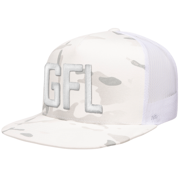 GFL Puff Embroidered Flat Brim Rope Snapback Cap