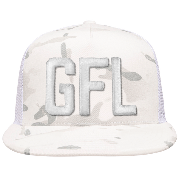 GFL Puff Embroidered Flat Brim Rope Snapback Cap