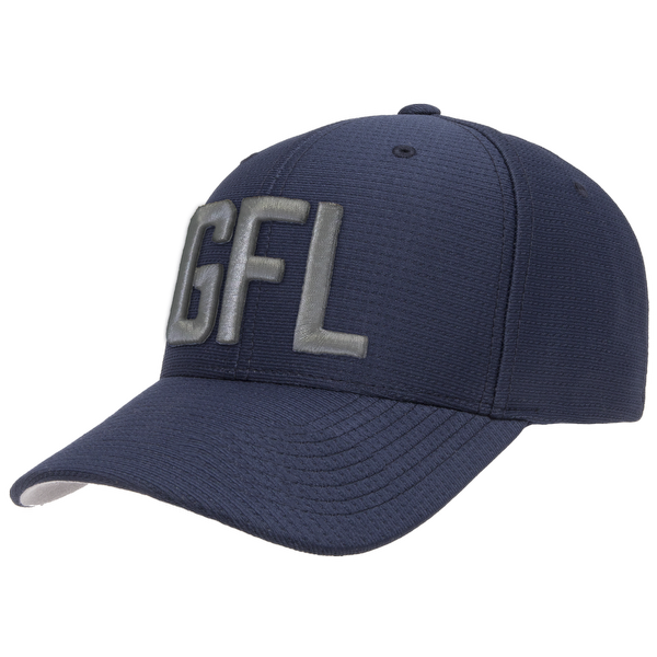 GFL Puff Embroidered Flexfit® Navy Cool & Dry Pin-Dot Cap