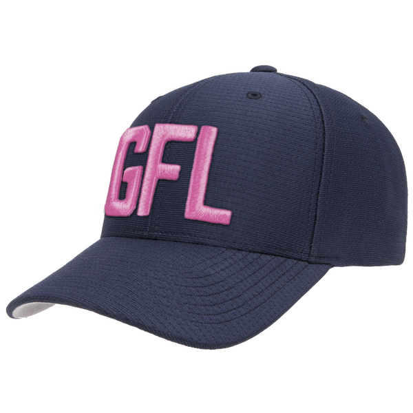 GFL Puff Embroidered Flexfit® Navy Cool & Dry Pin-Dot Cap