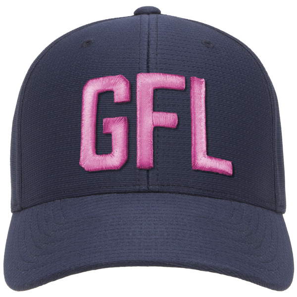 GFL Puff Embroidered Flexfit® Navy Cool & Dry Pin-Dot Cap