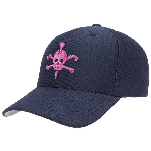 Mr Tee Puff Embroidered Flexfit® Navy Cool & Dry Pin-Dot Cap