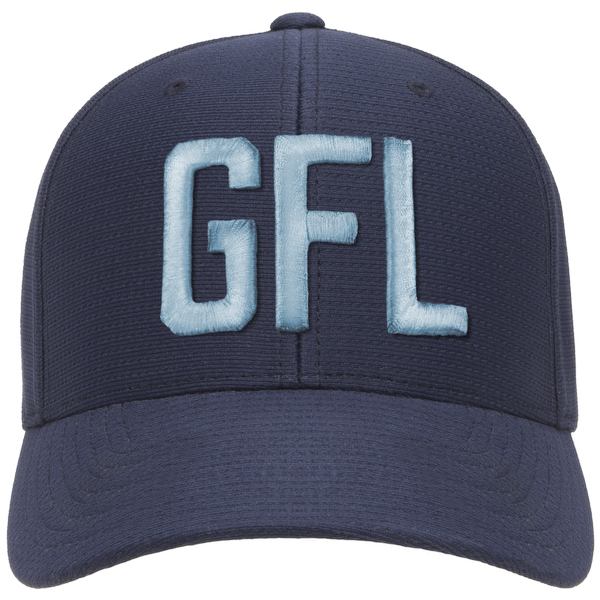 GFL Puff Embroidered Flexfit® Navy Cool & Dry Pin-Dot Cap