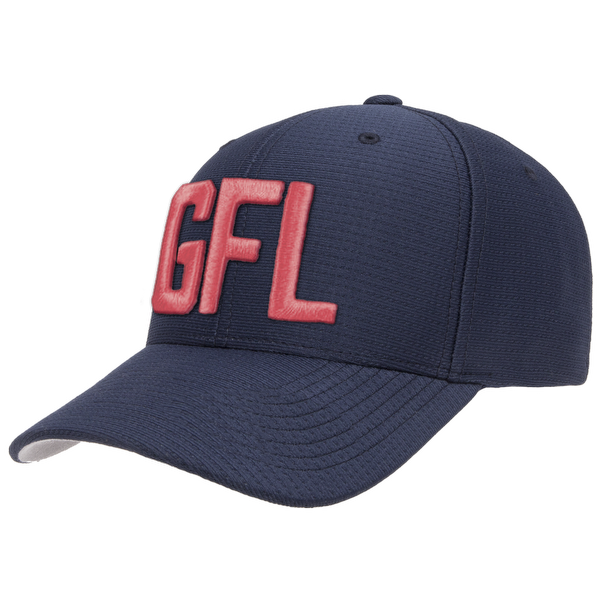 GFL Puff Embroidered Flexfit® Navy Cool & Dry Pin-Dot Cap