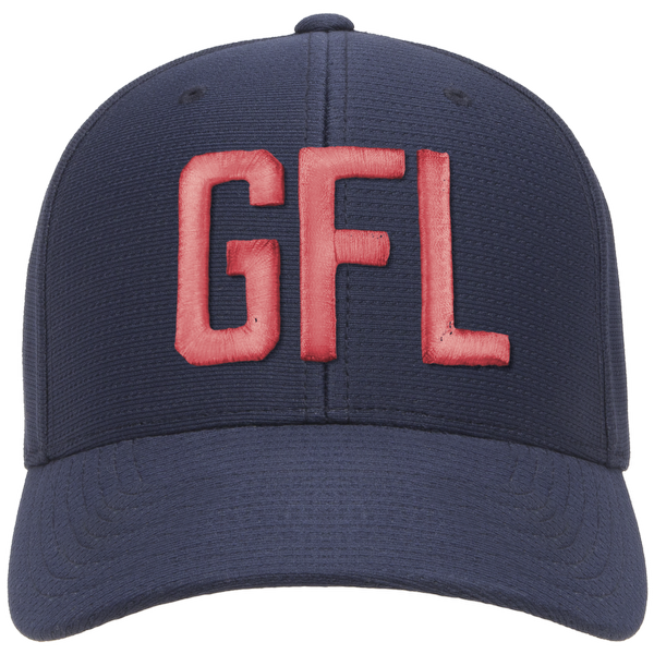 GFL Puff Embroidered Flexfit® Navy Cool & Dry Pin-Dot Cap