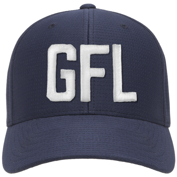 GFL Puff Embroidered Flexfit® Navy Cool & Dry Pin-Dot Cap