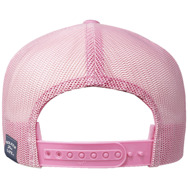 GFL Puff Embroidered Pink Mesh Snapback Cap