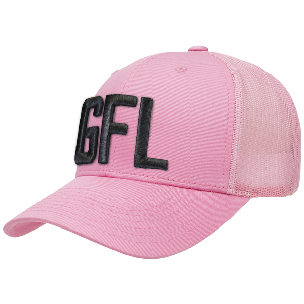 GFL Puff Embroidered Pink Mesh Snapback Cap