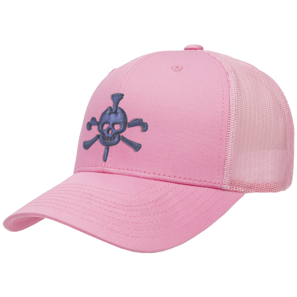 Mr Tee Puff Embroidered Pink Mesh Snapback Cap