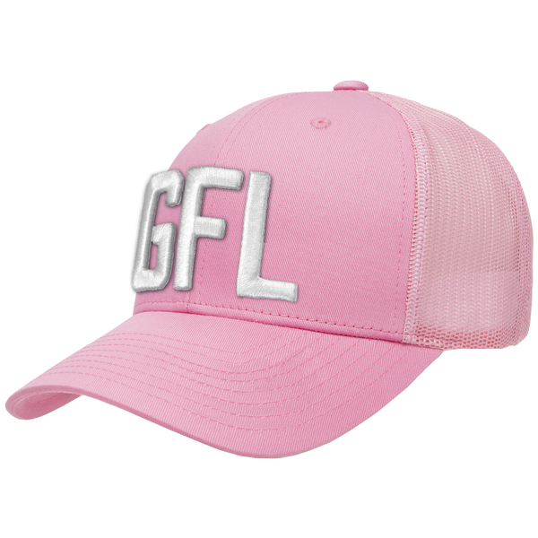 GFL Puff Embroidered Pink Mesh Snapback Cap