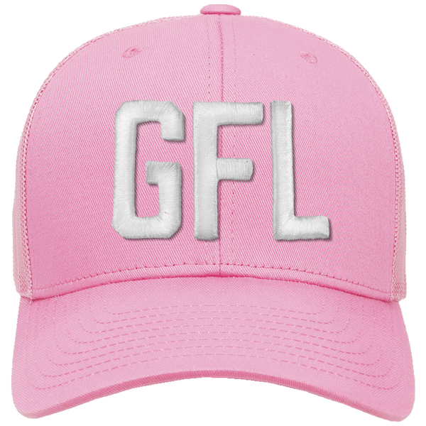 GFL Puff Embroidered Pink Mesh Snapback Cap