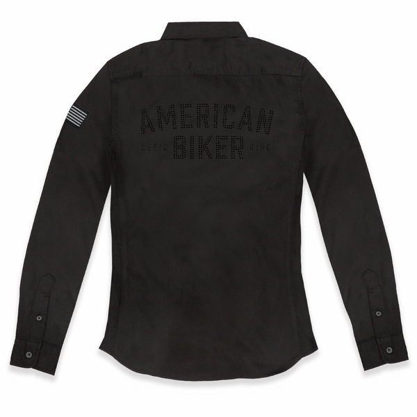 Women's Rhinestone Let's Ride Vintage Long Sleeve Fashion Shirt