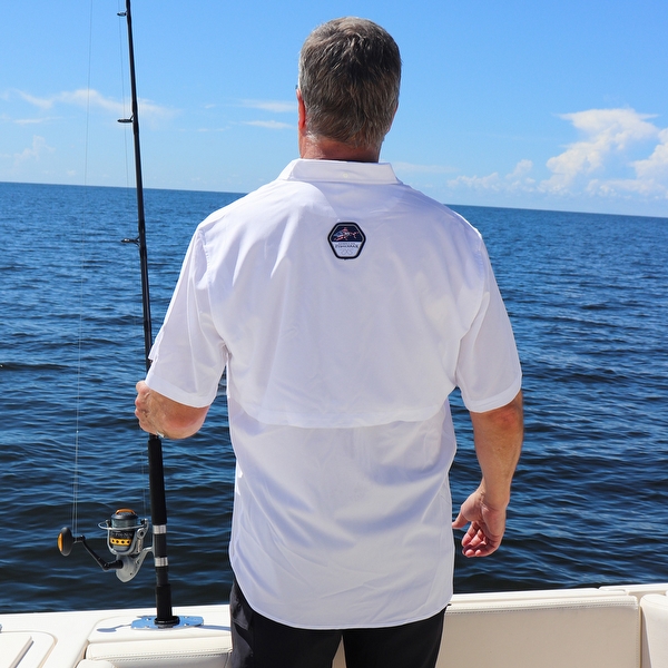 Men's Hooks Short Sleeve Performance Fishing Shirt