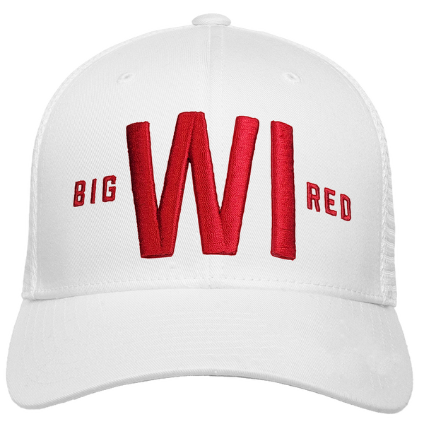 WI Big Red Flexfit® Mesh Snap Back Cap