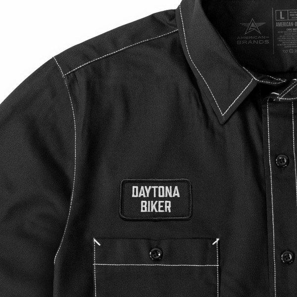 Men's Daytona Biker Contrast Stitch Shop Shirt