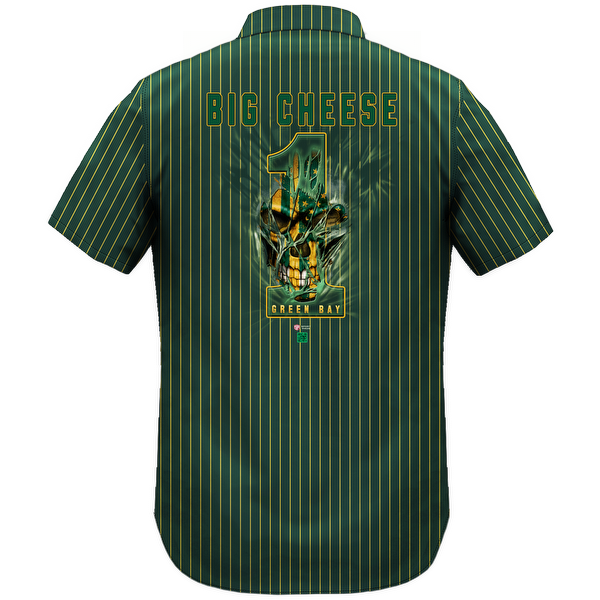 Men's Pinstripe Green Bay Big Cheese Lightweight Shirt