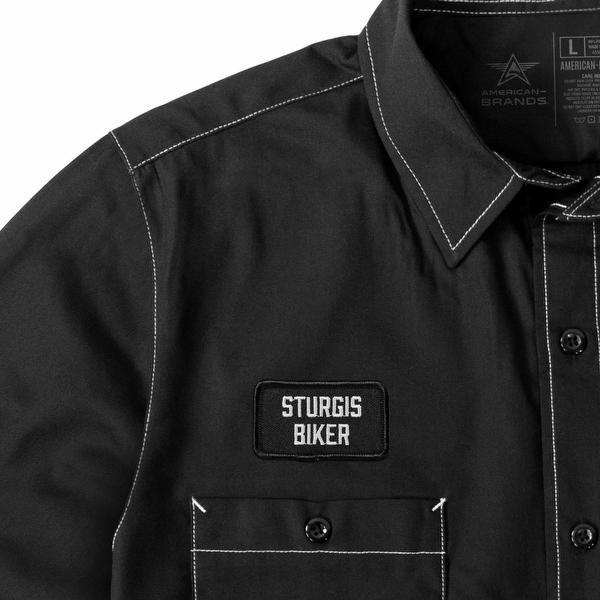 Men's Sturgis Biker Contrast Stitch Shop Shirt